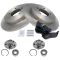 02-05 Mountaineer, Explorer 4 Door Rear Hubs, Premium Posi Ceramic Brake Pads, Brake Rotors Kit