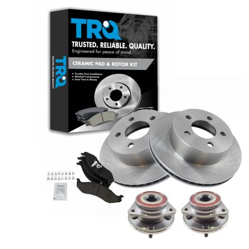 TRQ Front Wheel Bearing & Hub Assembly LH RH Kit Pair Set of 2 for Jeep Wrangler