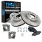 98-99 Acura CL 2.3L Front Hubs, Premium Posi Ceramic Brake Pads, Brake Rotors Kit