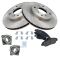 98-99 Acura CL 2.3L Front Hubs, Premium Posi Ceramic Brake Pads, Brake Rotors Kit