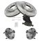 2001-04 Escape Tribute Front CERAMIC Disc Brake Pads, Rotor, & Wheel Hub Kit