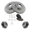 98-02 Crown Victoria Grand Marquis Town Car Brake Front Rotor Ceramic Brake Pads & Wheel Bearing