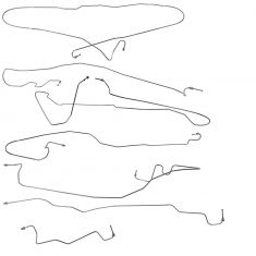 99-02 Silverado//Sierra 2wd Front Brake Line Kit; Stainless Steel