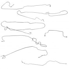 99-02 Silverado//Sierra 2wd Front Brake Line Kit; Stainless Steel