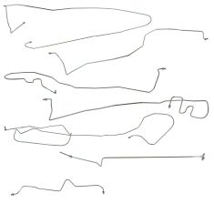 00-02 Suburban 1500, Yukon XL 1500; 02 Avlnch 1500, Esclde EXT SS Brake Line Set