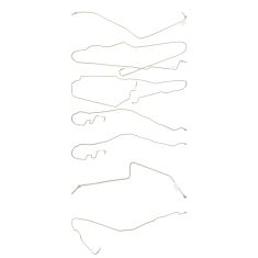 01-02 Silverado, Sierra 3500 Crew Cab w/DRW & 8 Ft Bed  (7 Pce) Stainless Steel Brake Line Kit (DM)