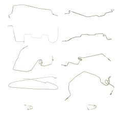 95-98 Chy, GMC K1500 w/Ext Cab, 4WD, Gas Eng, 6.5 Ft Bd (10 Pce) Stainless Steel Brake Line Kit (DM)