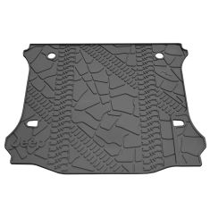 07-14 Jeep Wrangler 4 Door Unlimited Rear Cargo/Tray Molded Black Rubber Slush Floor Mat (MOPAR)