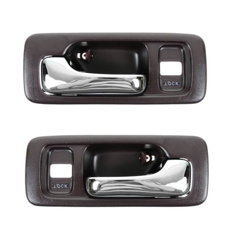 1adhs00032 1990 93 Honda Accord Front Burgundy Interior Door Handle Pair