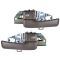 92-96 Camry Door Handle Inside Brown Pair