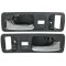 90-93 Honda Accord 2dr w/Pwr Locks Gray Inside Door Handle PAIR