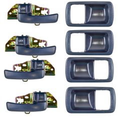 92-96 Toyota Camry Inside Door Handle & Bezel Blue Set of Four