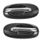 02-05 Kia Sedona Outside Rear Slider Black & Chrome Door Handle PAIR