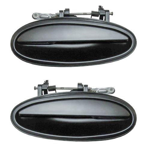 97-05 Buick Park Ave; 97-99 Riviera; Olds Aurora Smooth Blk Ext Door Handle Rear PAIR