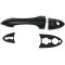 00-07 Ford Focus; 01-06 Mazda Tribute Outside Door Handle Smooth Black w/ RF Keyhole Set of 4