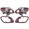 95-02 Chev PU Truck Int Door Handle & Bezel Red Set PAIR