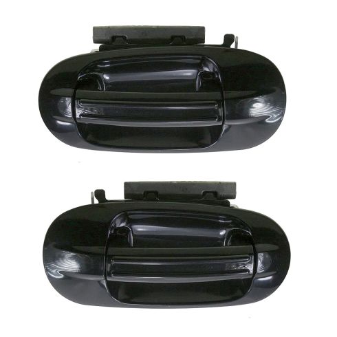 2003-09 Ford Expedition Gloss Black Outside Door Handle Rear PAIR