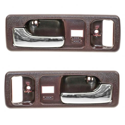 1adhs00359 1990 93 Honda Accord Burgundy Interior Door Handle Pair