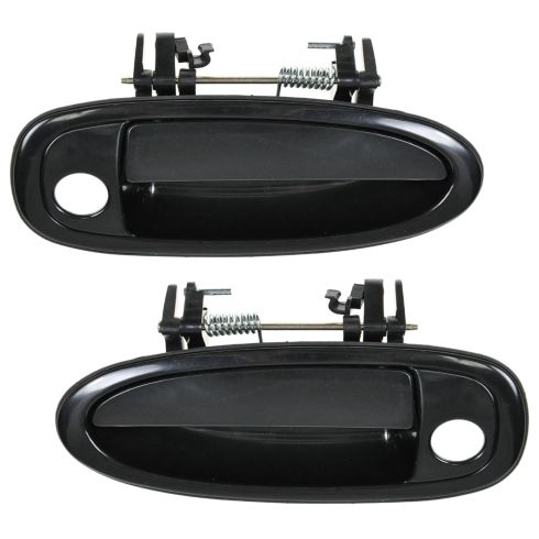 1995-99 Toyota Avalon Black Outside Door Handle w/Keyhole Front PAIR