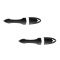 2000-07 Ford Focus; 01-06 Mazda Tribute Outside Door Handle Textured Black w/o Keyhole Rear PAIR