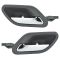 97-01 (3/01) BMW 5 Series; 97-03 BMW 7 Series Gray w/Chrome Pull Inside Door Handle PAIR