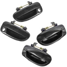 00-06 Hyundai Accent Door Handle Outside Smooth Black (Set of 4)