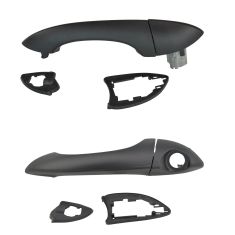 00-06 BMW X5 Front Black Outside Door Handle Kit Pair