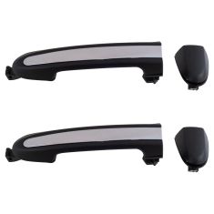 07-11 Hyundai Santa Fe Front Door Outside Chrome & Gray Door Handle PAIR