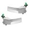 09-10 Ram 1500; 10 2500; 10 3500 (exc Cab & Chassis) Front & Rear Inside Chrome Door Handle PAIR