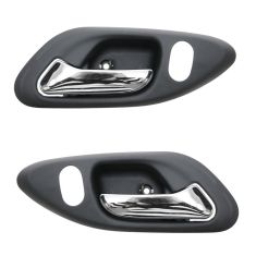 98-02 Honda Accord Cpe (w/Power Locks) Inside Light Gray Door Handle PAIR