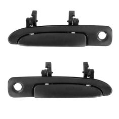 92-11 Crown Vic, Grand Marquis; 03-04 Marauder Front Outer Textured Black Door Handle w/Keyhole Pair