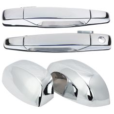 07-11 GM Full Size PU & SUV Chrome Outside Door Handle Front Pair with Mirror Caps