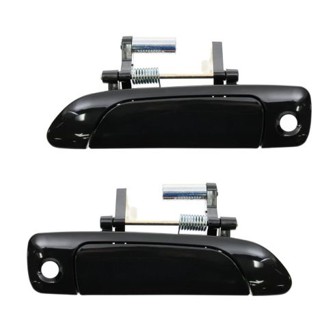 01-05 Honda Civic Cpe & Sdn; 02-05 Civic Hatchback Front Outer Smooth Black Door Handle Pair