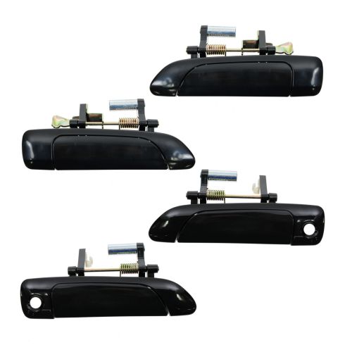 01-05 Honda Civic Outer Smooth Black Door Handle Set of 4