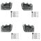 05-10 Jeep Grand Cherokee Front & Rear Inner All Gray Door Handle Repair Kit (Set of 4)