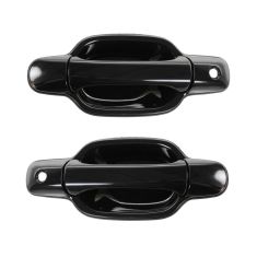 04-11 Chevy Colorado GMC Canyon Smooth Black Outside Door Handle (w/Keyhole) PAIR