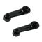 73-97 Toyota Multifit Manual Window Crank Black Handle PAIR