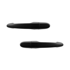 06-11 Buick, Chevy, Pontiac Mid Size Front Outer Smooth Black Door Handle PAIR