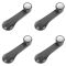 84-00 Honda Civic Gray & Chrome Window Crank Lever Handle (Set of 4)