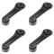 84-00 Honda Civic Gray & Chrome Window Crank Lever Handle (Set of 4)