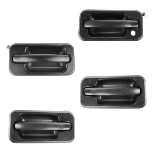 06-09 Hummer H2 Textured Black Pull Lever Outside Door Handle SET of 4