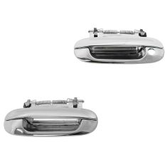98-04 Cadillac Seville; 00-05 Deville; 06-11 DTS Front Outside All Chrome Door Handle PAIR