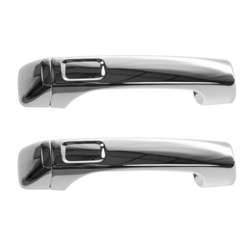 06-10 Hummer H3; 09-10 H3T All Chrome Outside Door Handle w/Cap PAIR