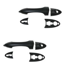 00-07 Ford Focus; 01-06 Mazda Tribute Outside Door Handle Smooth Black w/Keyhole PAIR