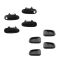 93-97 Corolla, Prizm Front & Rear Black Outside & Dark Brown Inside Door Handle Kit (Set of 8)