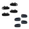 93-97 Corolla, Prizm Front & Rear Black Outside & Blue Inside Door Handle Kit (Set of 8)