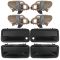 95-01 Chevy GMC Pickup, SUV Front & Rear Textured Black Outside & Gray Inside Door Handle (Set of 8)