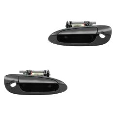 02-06 Nissan Altima Front Smooth Black Outside Door Handle w/Keyhole PAIR