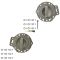 06-10 Jeep Commander Front Khaki Inside Door Handle w/Bezel Repair Kit PAIR