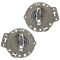 06-10 Jeep Commander Front Khaki w/Chrome Inside Door Handle w/Bezel Repair Kit PAIR